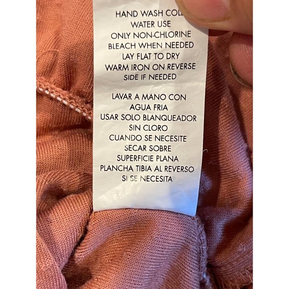 Speechless Women Swiss Dot Tiered Dress 3/4 Sleeve Back Keyhole Rust Size Small - Picture 8 of 8